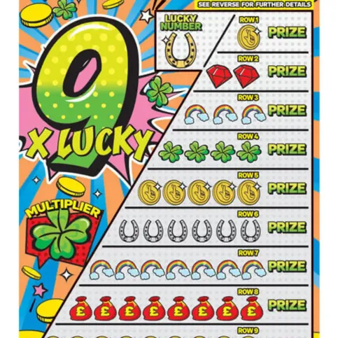 National Lottery 9 X LUCKY