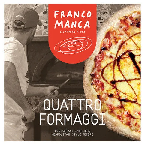Franco Manca Quattro Formaggi Sourdough Pizza 474g